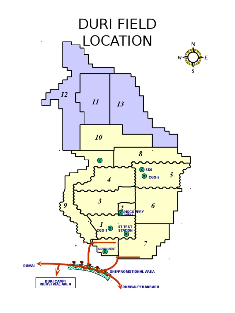 Duri Field Location and Discovery Map | PDF