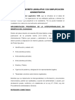 Análisis Del Decreto Legislativo 1226 Simplificación Administrativa