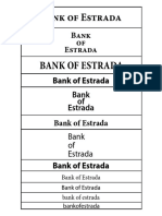 Bank of Estrada Bank of Estrada Bank of Estrada