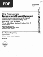 NUREG-0683, Vol. 1, PEIS-Decontamination and Disposal of Radioactive Wastes Resulting From TMI-2 (1981-03)