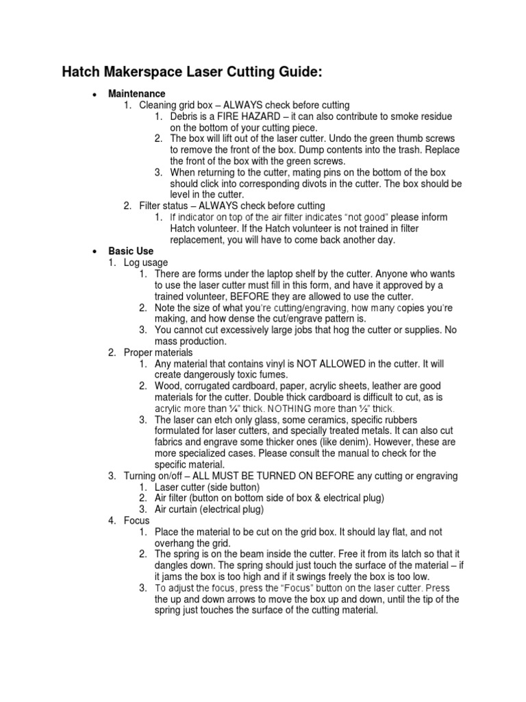 Laser Guide For Public PDF | PDF | Engraving | Portable Document Format