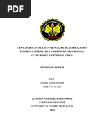 Download Proposal Pengaruh Pengalaman Mengajar Iklim Kerja Dan Kompensasi Terhadap Kompetensi Profesional Guru by Zuhdan KA SN334432508 doc pdf