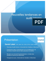 Nouvelles Tendances en Audit Interne - Daniel Lebel - Montréal