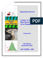 Measuring and Managing Market Risk