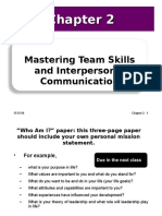2 Ch02 Mastering Team Skills and Interpersonal Communication