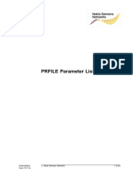 PRFILE Parameter List