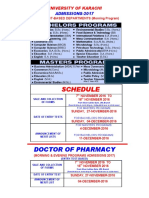 Schedule: Doctor of Pharmacy