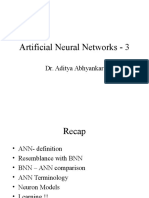 Artificial Neural Networks - 3: Dr. Aditya Abhyankar