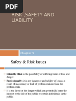 Risk, Safety and Liability