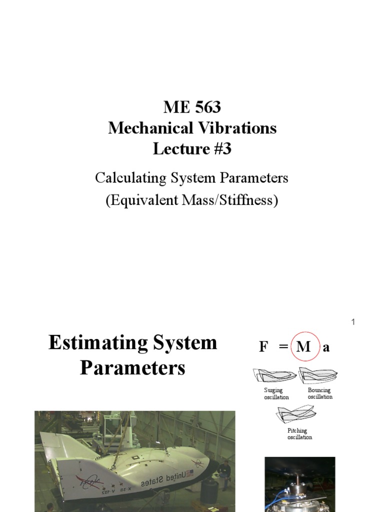 ME 563 Mechanical Vibrations Lecture #3: Calculating System Parameters ...