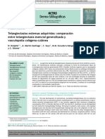 Telangiectasias extensas adquiridas comparación entre telangiectasia esencial generalizada y vasculopatía colágena cutánea