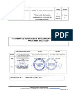 Protocolos Derivacion,Seguimiento y Rescate de Pacientes Criticos Actualizado Agosto 2011 VERSION 01