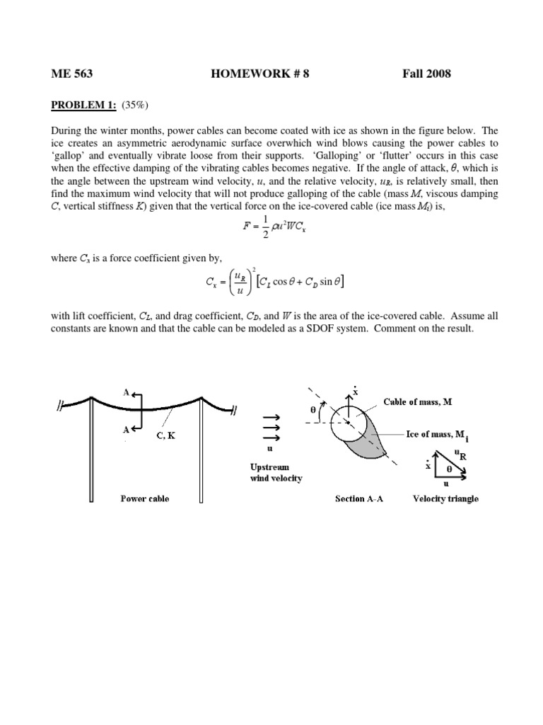 Power Cable Galloping Analysis and Sensor Design | PDF