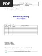 Schedule Updating DOP3000 PRC 011-0-03