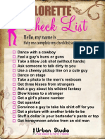 Bachelorette Check List