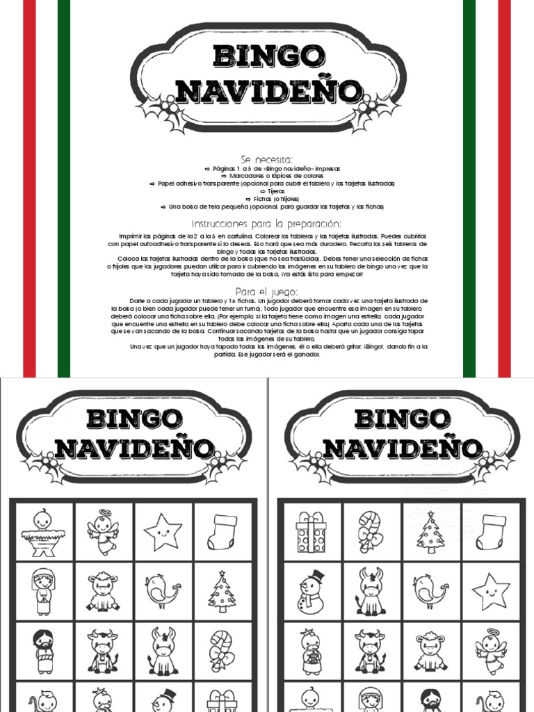 Bingo Navideño para Imprimir y Jugar | PDF