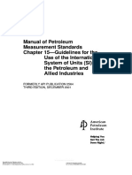 API MPMS 15 Guidelines For The Use of The International System of Units (SI) in The Petroleum and Allied Industries