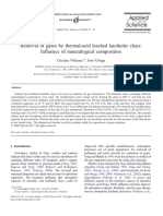 Removal of Gases by Thermal-Acid Leached Kaolinitic Clays: Influence of Mineralogical Composition