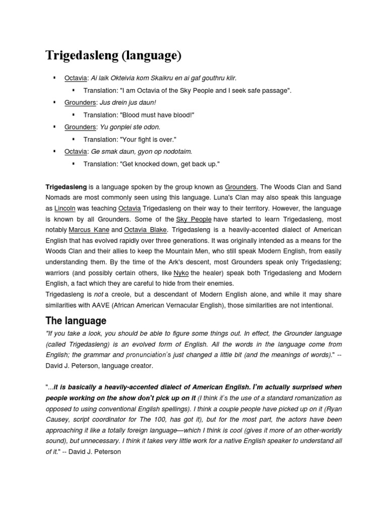 Trigedasleng Grammatical Tense Verb