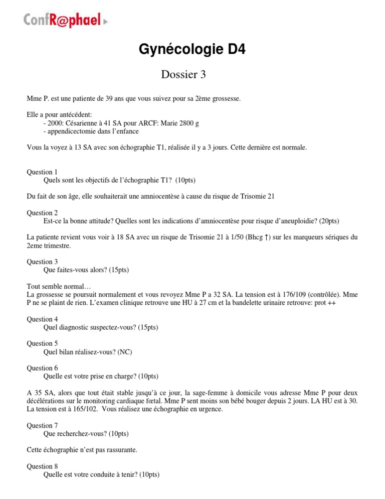 Gynecologie Dossier 3 Pdf
