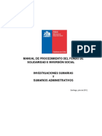 Sumario e Investigaciones Sumarias - Manual Fiscalía FOSIS