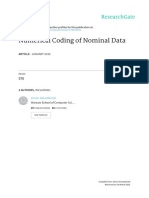 16 03 09 Numerical Coding of Nominal Data