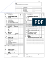 Check List BAP Serah Terima Pasien Operasi