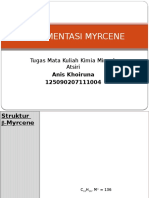 Fragmentasi Myrcene: Tugas Mata Kuliah Kimia Minyak Atsiri