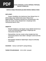 Kertas Kerja Program Warga Emas