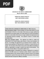TC Written Decision West One