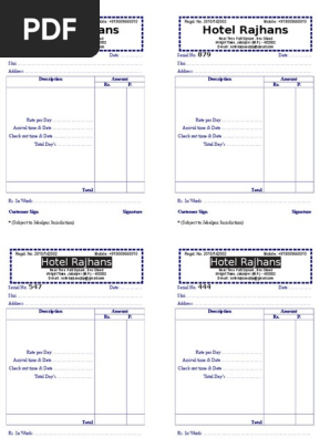 Hotel Bill Jabalpur