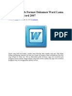 Tips Merubah Format Dokumen Word Lama Ke Format Word 2007