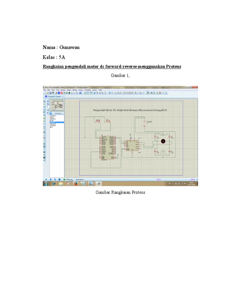 Motor DC Control Circuit with Proteus | PDF | Science & Mathematics ...