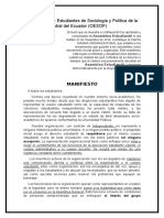 Manifiesto Estudiantil