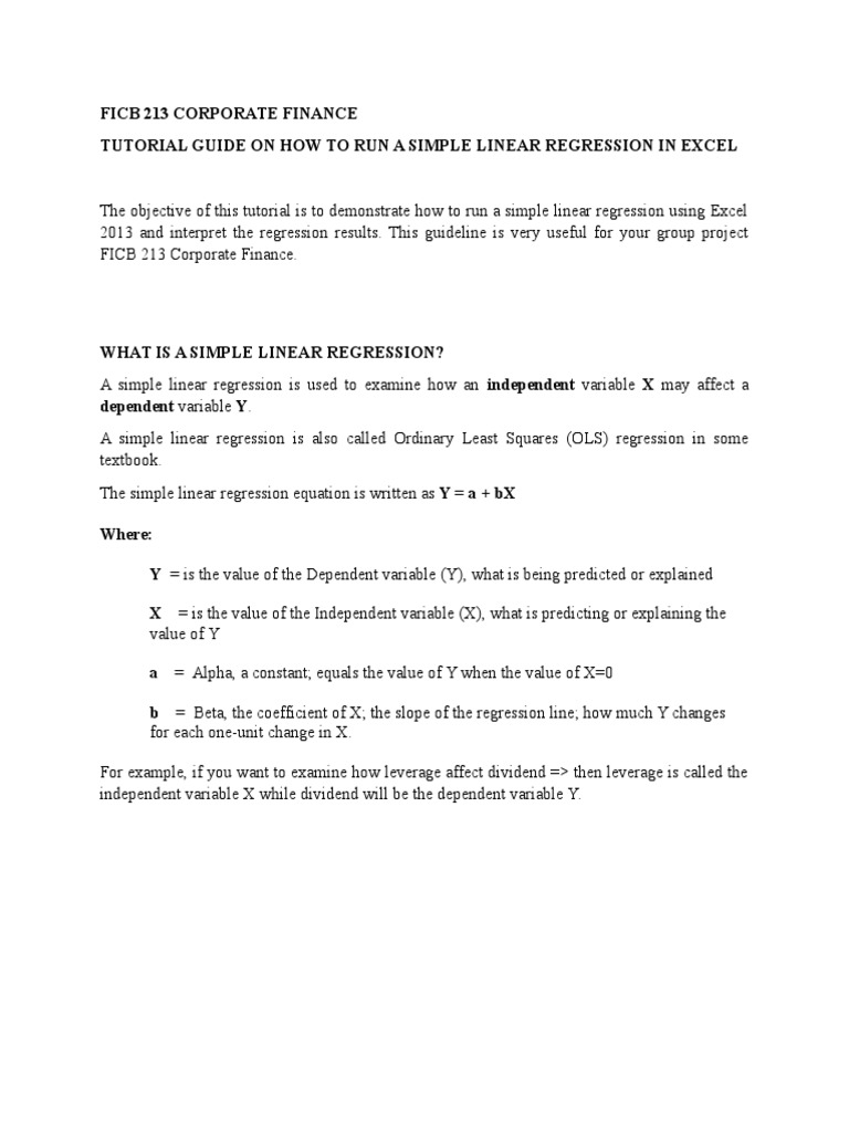 a-tutorial-on-how-to-run-a-simple-linear-regression-in-excel-pdf