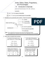 Decimals, Ratios, Rates, Proportions, and Percentages 14 Introductionto Decimals