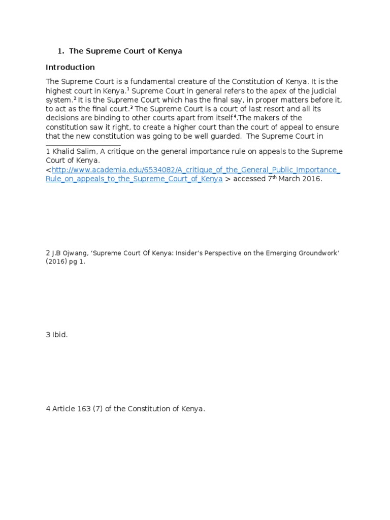 Jurisdiction & Structure of Courts In Kenya Magistrate Court Of