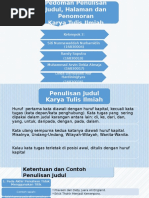 Pedoman Penulisan Judul, Halaman Dan Penomoran Karya