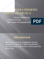 Previziunea Ofertei Fortei de Munca