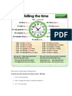 English Vocabulary: Telling The Time