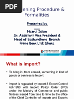 LC Opening Procedure & Formalities