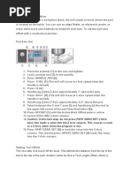 Setting Part Zero Offset