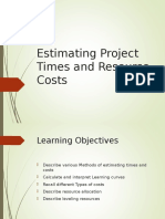 QM Estimating Times Resources Cost LC