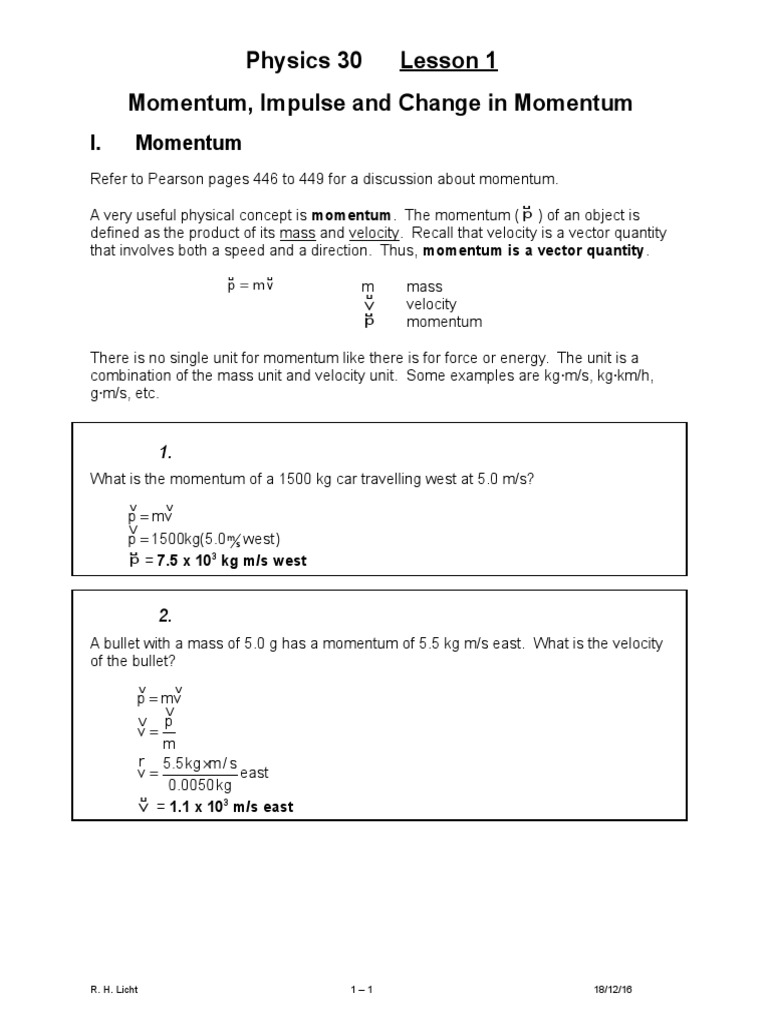 Impulse Change in Momentum | PDF | Momentum | Newton's Laws Of Motion