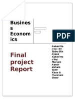Busines S Econom Ics: Final Project