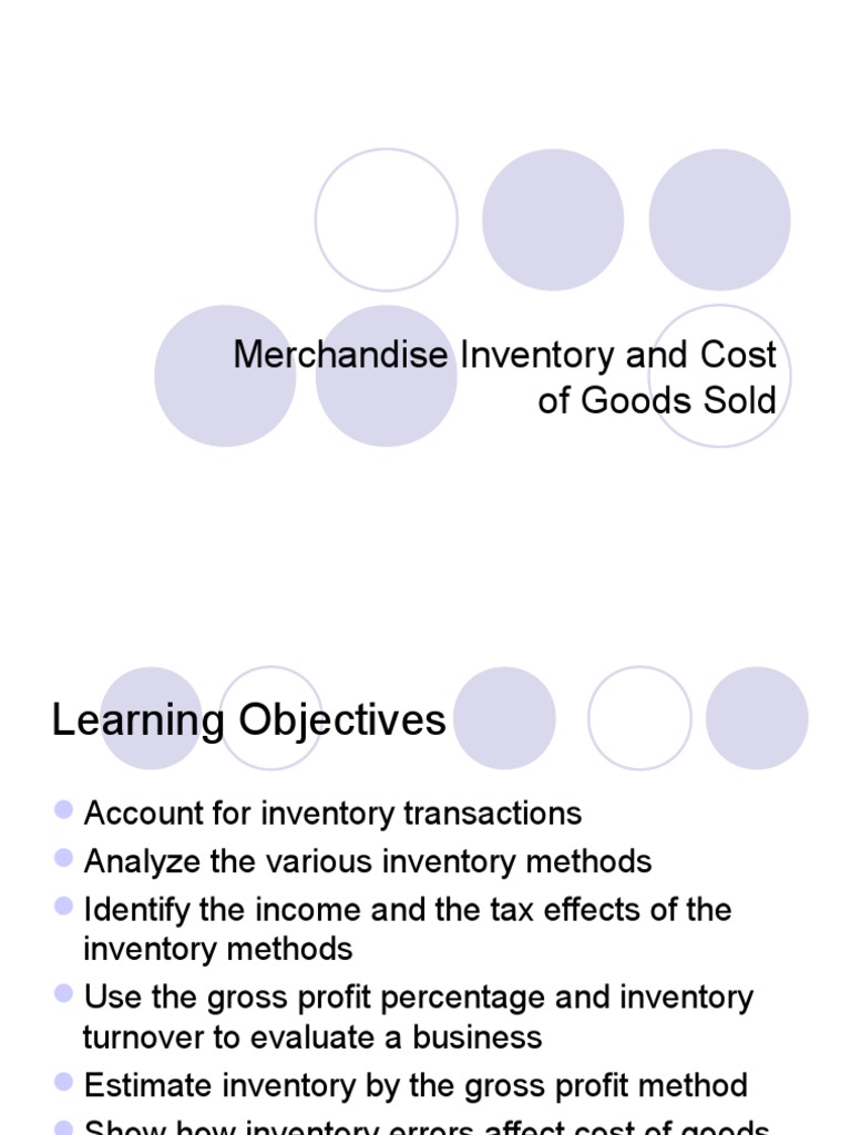 Cost of Goods Sold Cogs | PDF | Cost Of Goods Sold | Inventory