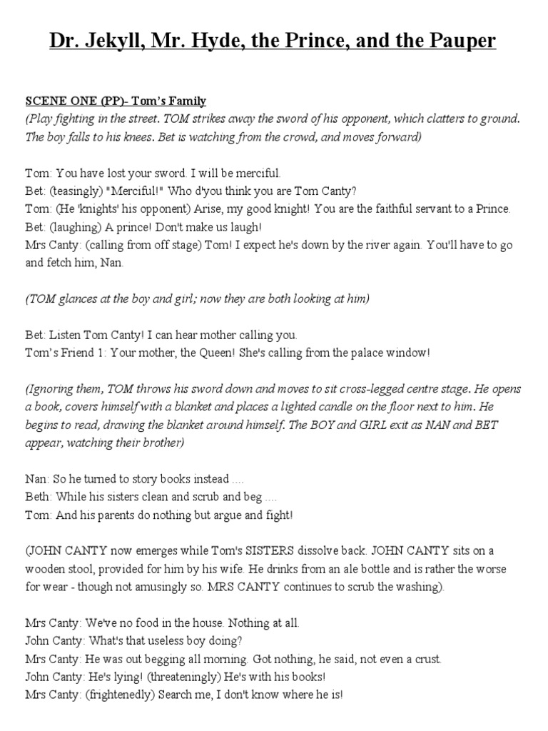 scriptseconddraft Dr. Jekyll And Mr. Hyde (Character)
