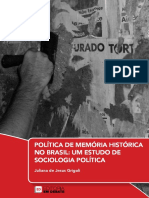 Política de Memória Histórica No Brasil: Um Estudo de Sociologia Política