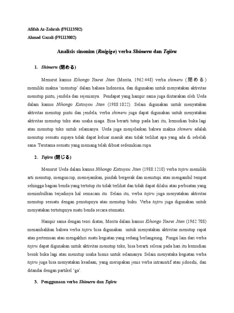 Pdf Sinonimi Dalam Kamus Indonesia