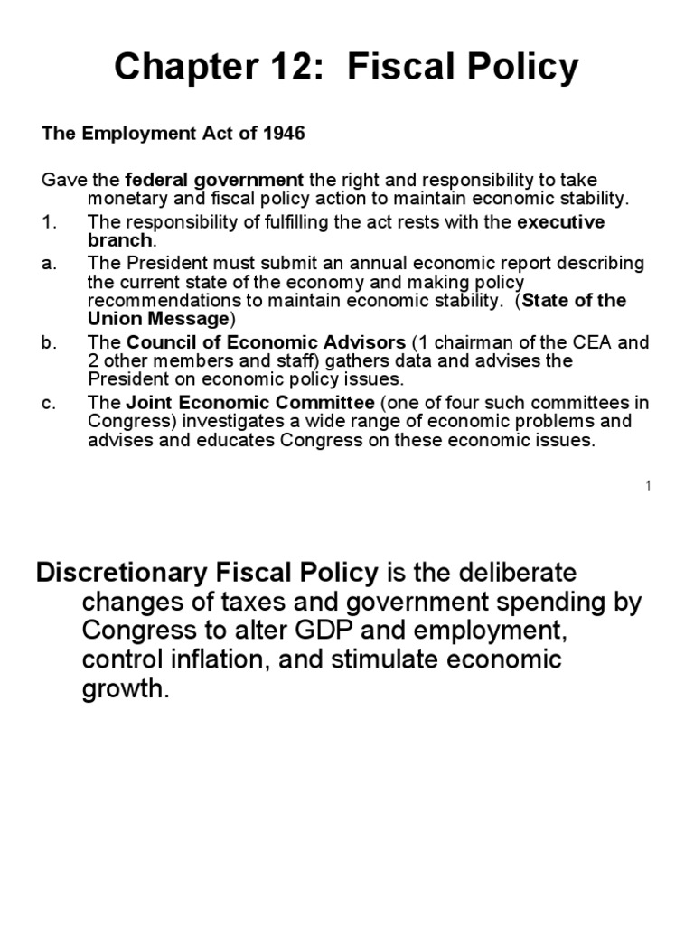 Chapter 12 Full Emplyment | PDF | Fiscal Policy | Deficit Spending